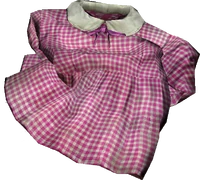 Pink Checkered Collar Dress