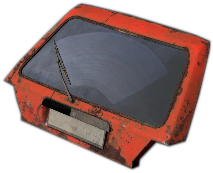 <br>Rusted Red Trunk Door