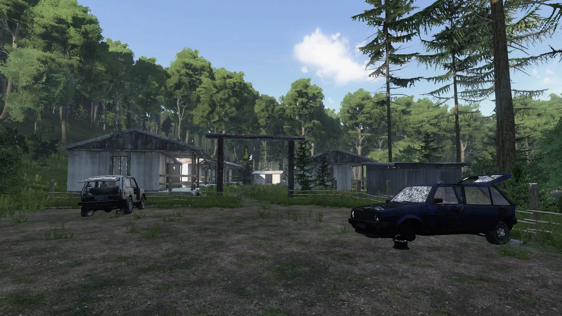 Potoki entrance and parking lot