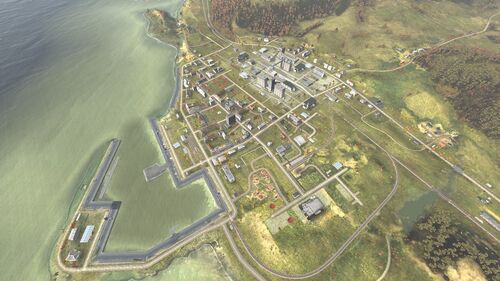 Aerial shot of Chernogorsk