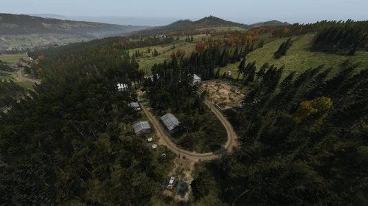 Aerial view of the camp.