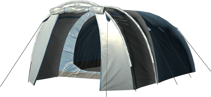 A pitched tent