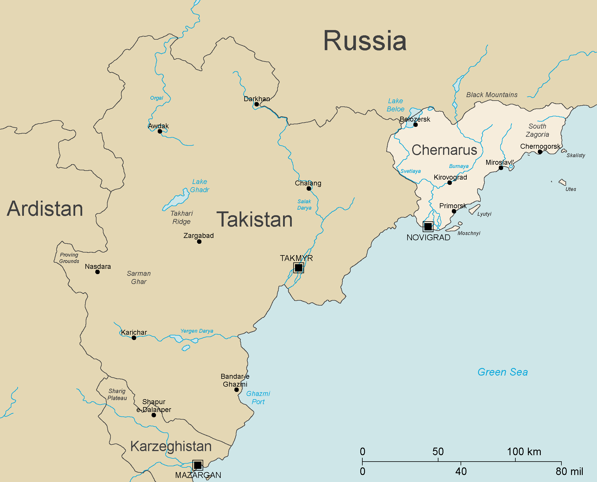 Interactive map of Chernarus