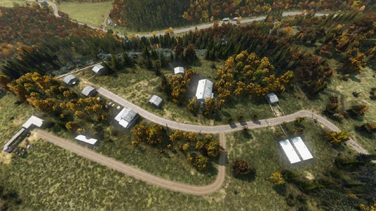 Ariel view of the camp.
