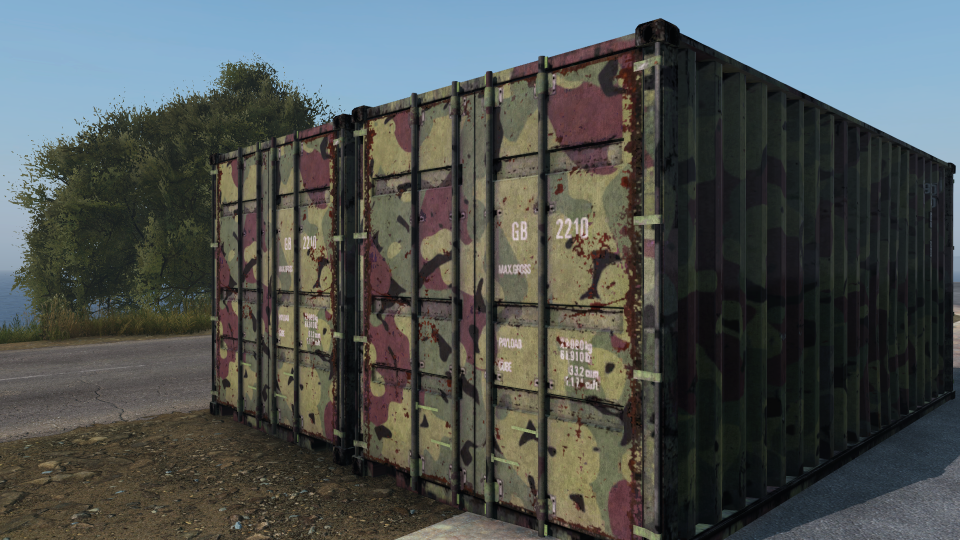 Shower container - ISO container with shower facilities for military use