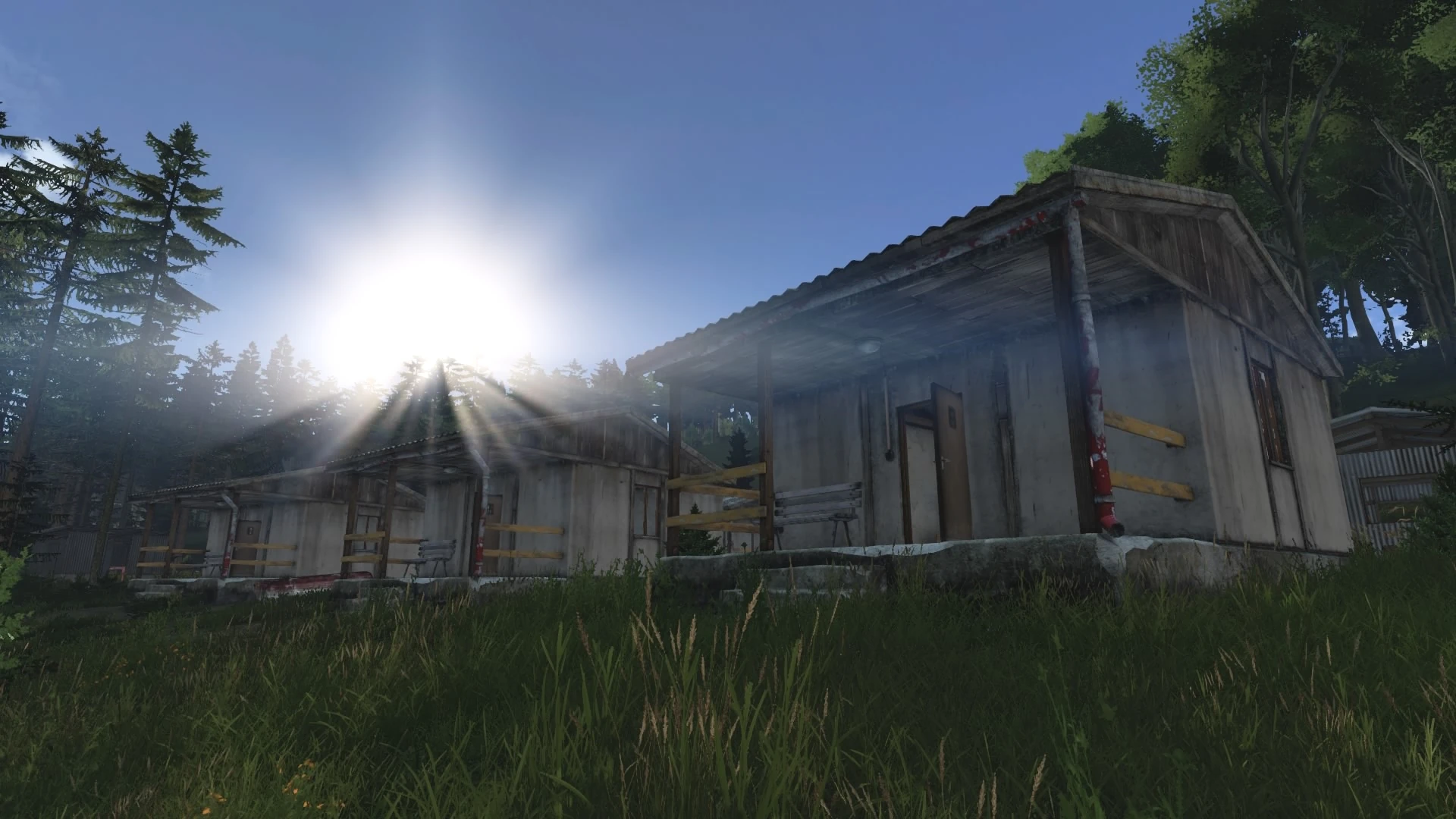 Potoki cabins in sunrise