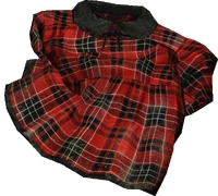 Red Checkered Collar Dress