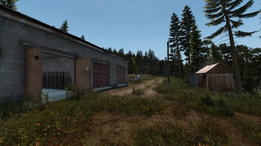 Storage units at the camp.