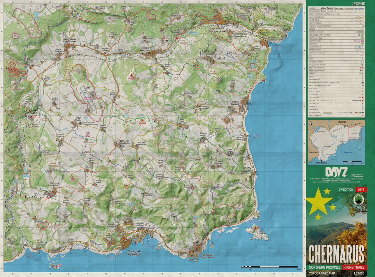 DayZ Overview Map, DayZ Overview Map with Focus Area from 1…