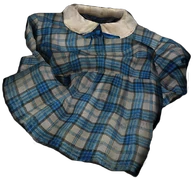 Blue Checkered Collar Dress
