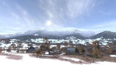 Ledyanoy Greben overlooking the village