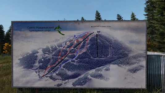 Infographic showing the various ski slopes available.