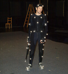 Dean “Rocket” Hall in a MoCap suit