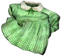 Green Checkered Collar Dress