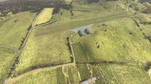 Aerial shot of Krasnostav Airfield