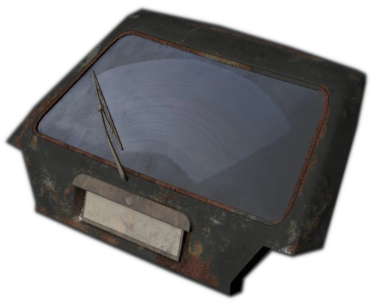 <br>Rusted Black Trunk Door