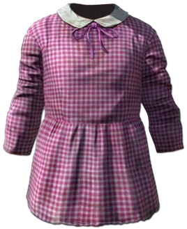 PinkCheckeredWoolDress3D