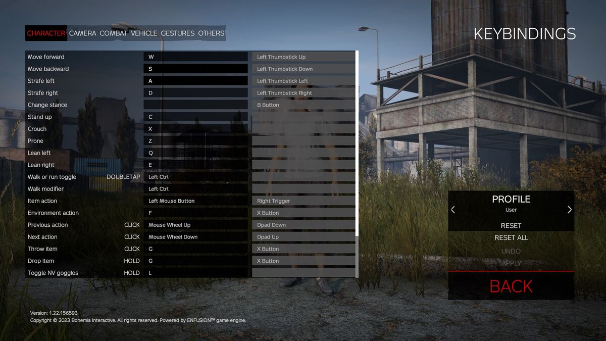 DayZ Standalone: Keyboard Controls - , The Video Games Wiki