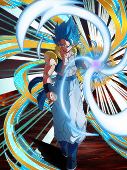 Powerful fusion warrior gogeta ready for battle