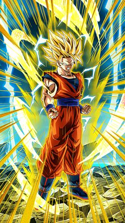 Surpassed Power Level Super Saiyan 2 Goku Dokfan Battle Wiki