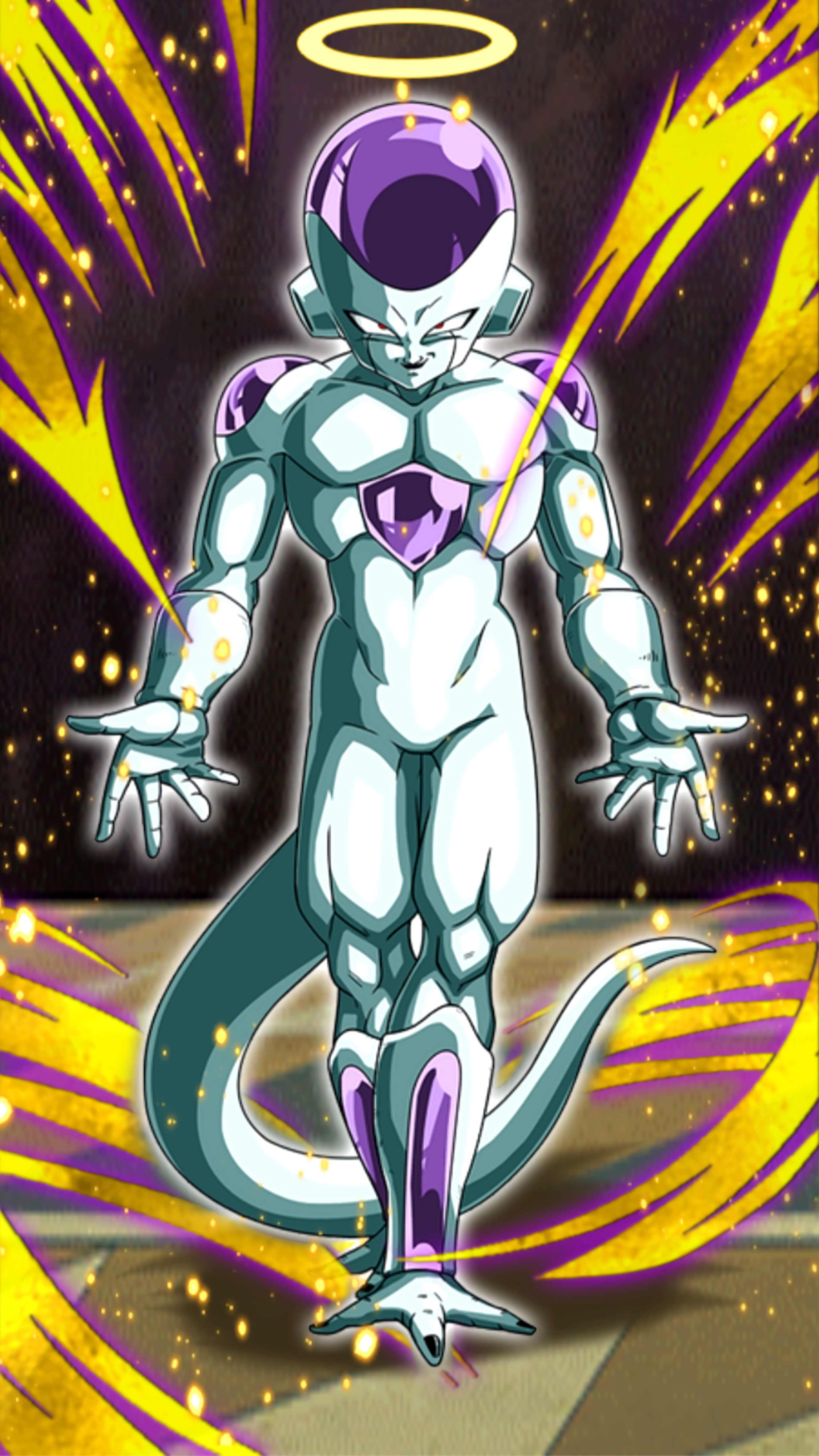 Animated an art I would like a future UL Frieza to have (OG picture comes  from Bucchigiri Match). More info in the comments and kit post probably  soon. : r/DragonballLegends