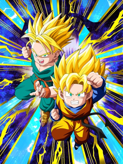 Full of Confidence Super Saiyan Goten Kid Super Saiyan Trunks