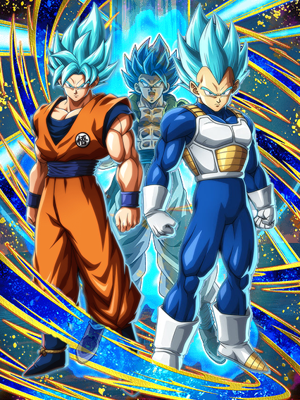 Super Saiyan God Goku x Super Saiyan Blue Vegeta