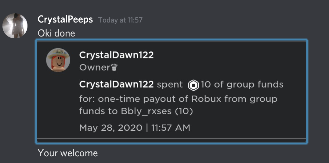 Someone Just Gave Me A Free 10 Robux D Fandom - how to get robux from group funds 2020