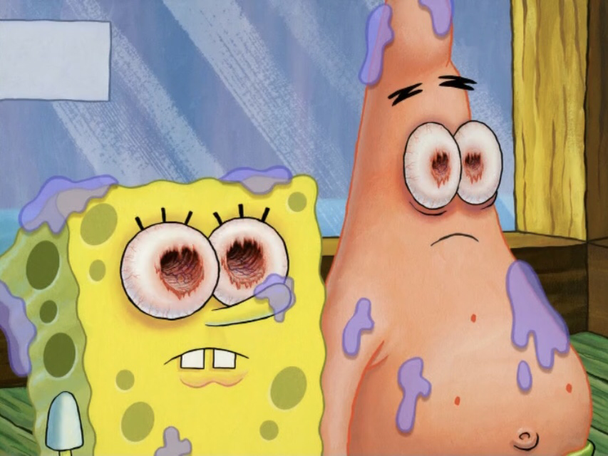 bloodshot eyes spongebob