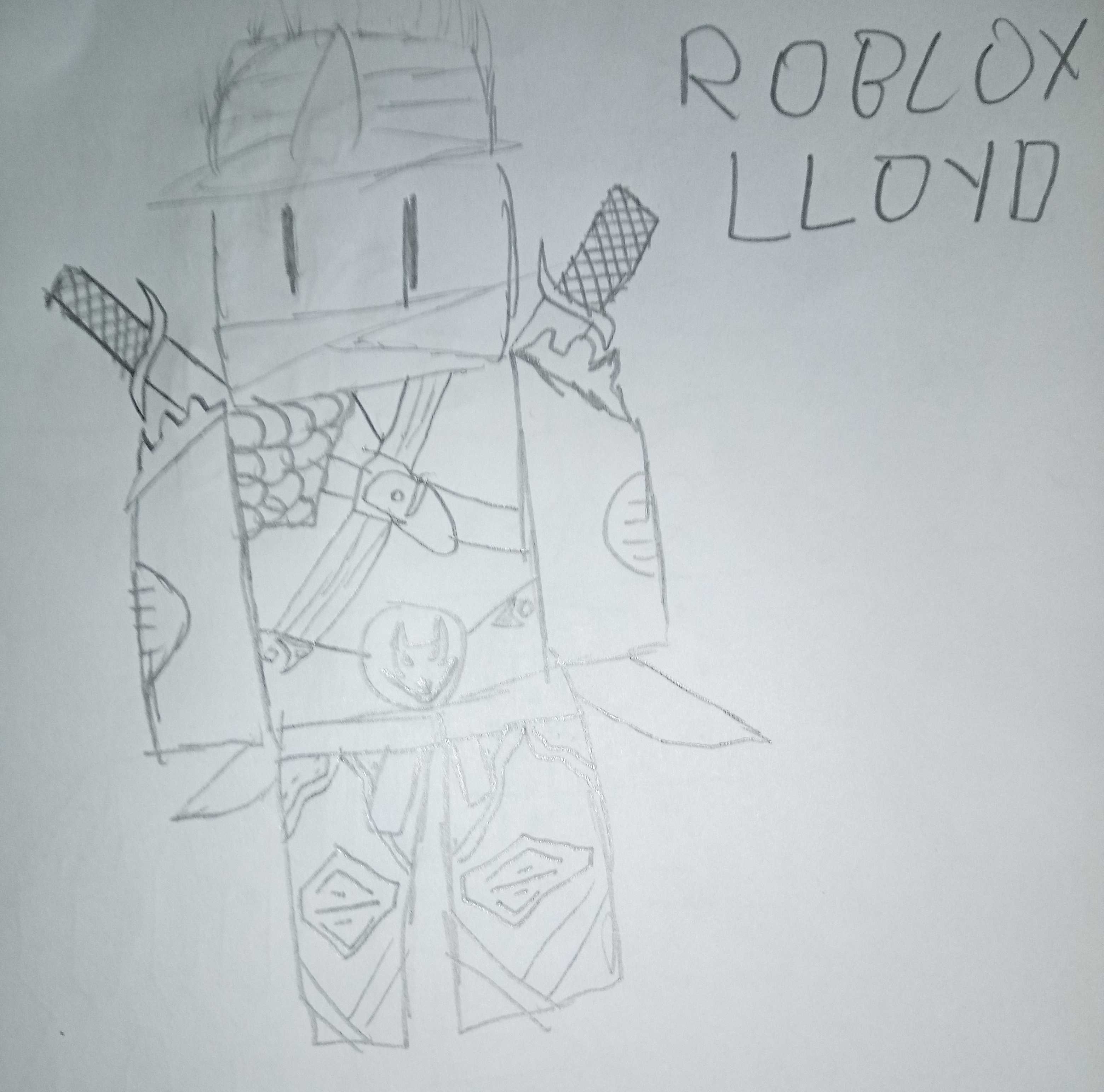 Drawing Of Lloyd As A Roblox Noob Fandom - 2d noob roblox