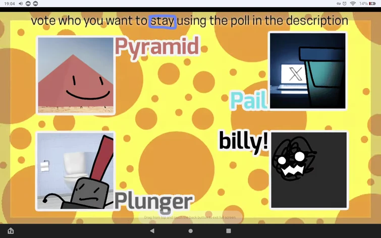 I think it is vote to save, not vote to eliminate. | Fandom