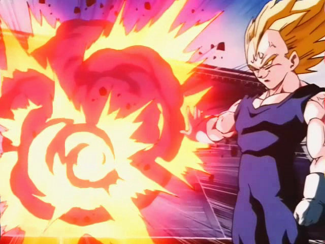 majin vegeta big bang attack