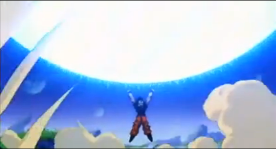 Goku Gathering Energy Animated Wallpaper