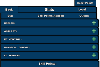 Stats, Dragon Ball Online Generations Wiki