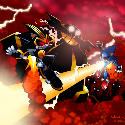 Super neo metal sonic and metal overlord over ddz [Sonic 3 A.I.R.