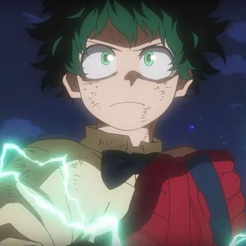 Here is a VERY cursed MU I came up with over a year ago: Izuku Midoriya vs  Gumball Watterson (My Hero Academia/The Amazing World of Gumball).  Connections in the comments : r/DeathBattleMatchups