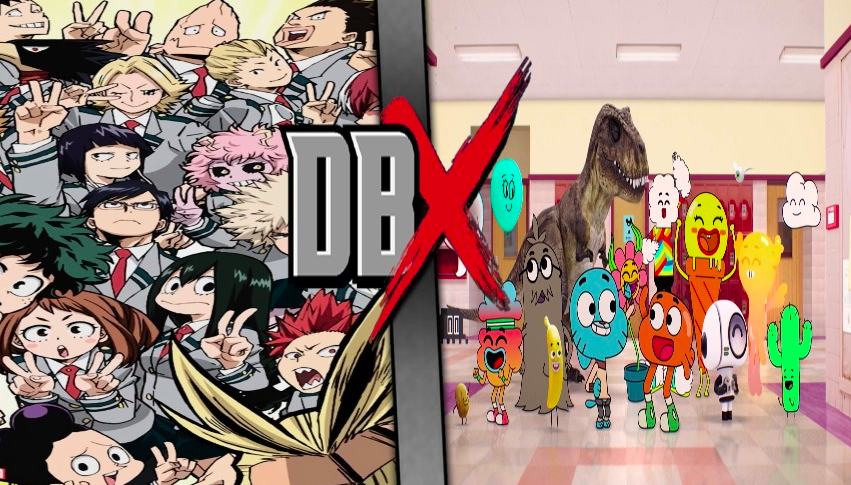 Here is a VERY cursed MU I came up with over a year ago: Izuku Midoriya vs  Gumball Watterson (My Hero Academia/The Amazing World of Gumball).  Connections in the comments : r/DeathBattleMatchups