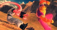 Orange Piccolo fighting Majin Buu (Gohan Absorbed).