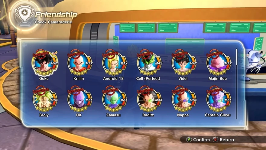 To access the menu, talk to the "Festival of Universes" bot, then go to "View Camaraderie