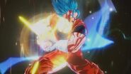 Vegito charging a Final Kamehameha.