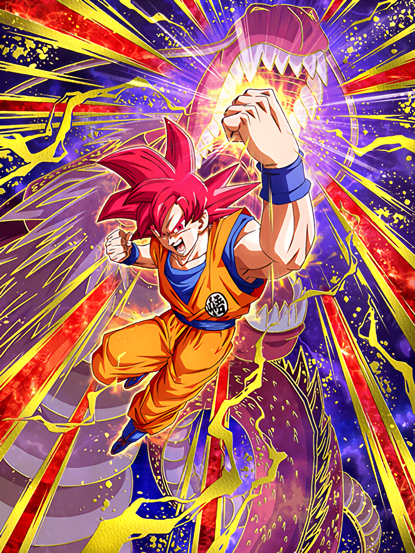 Divine Fighter Born of Light Super Saiyan God Goku