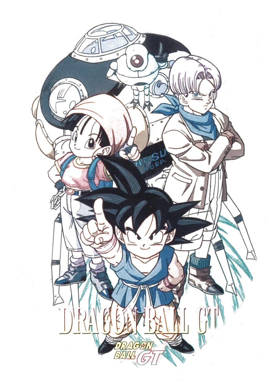 Dragon Ball GT Poster Pan, Trunks, Goku, Giru 18inx12inches Free Shipping