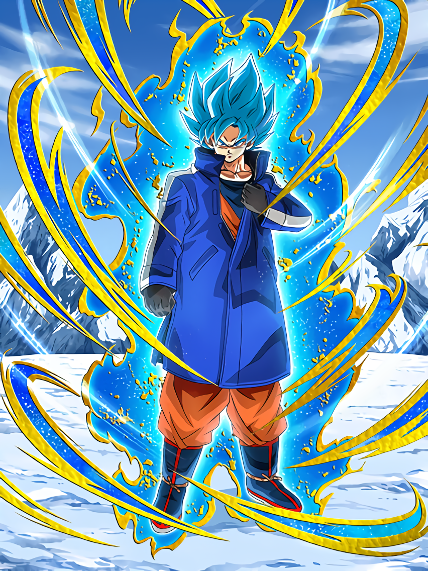 Ssj Blue Goku, dragon, ball, dragonball, dragonballz, dokkan