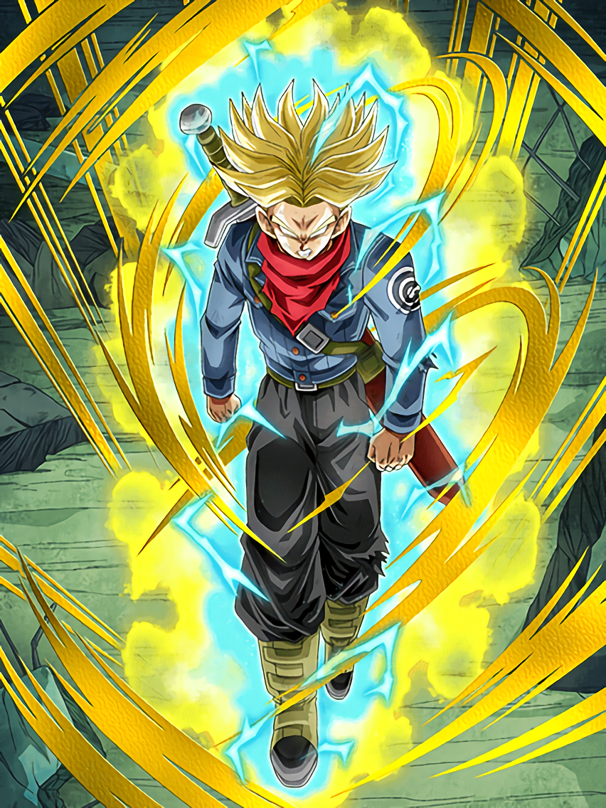 Primeiro passo completo, Trunks do futuro super sayajin rage