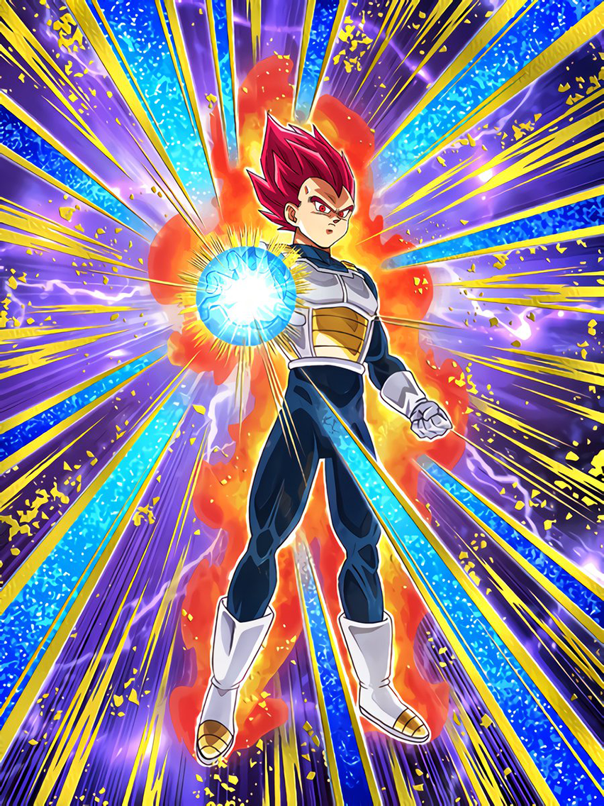 Devastating Fighting Spirit of God Super Saiyan God Vegeta