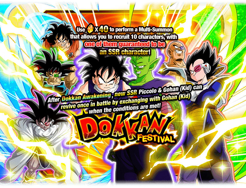 Dokkan Festival Piccolo Gohan Kid Dragon Ball Z Dokkan