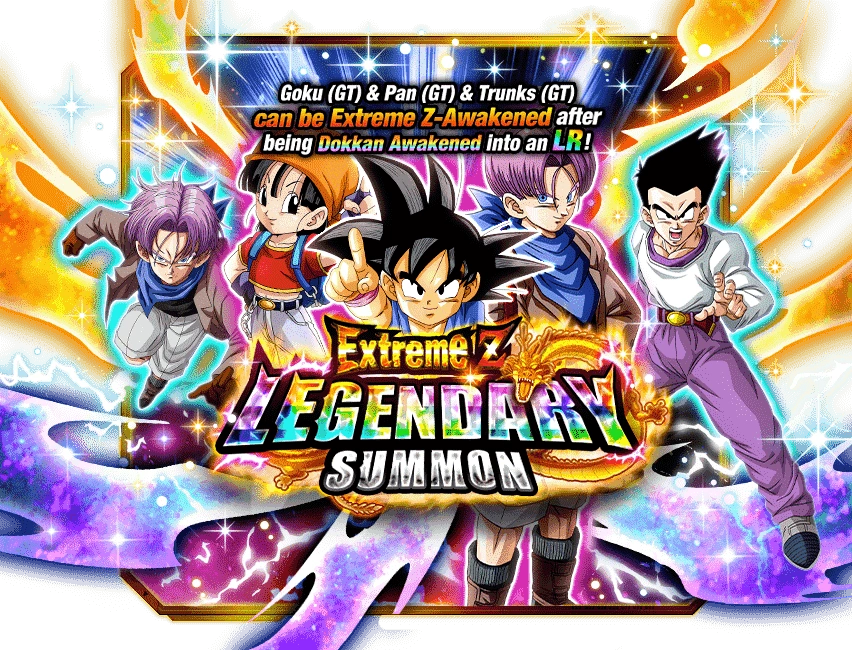 Extreme Z Legendary Summon Goku (GT) & Pan (GT) & Trunks (GT) Dragon
