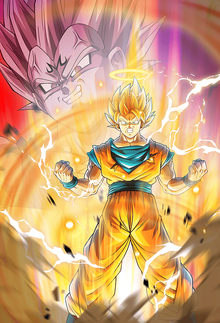 ArtStation - commission goku ssj 2 vs majin vegeta ssj2, vegeta