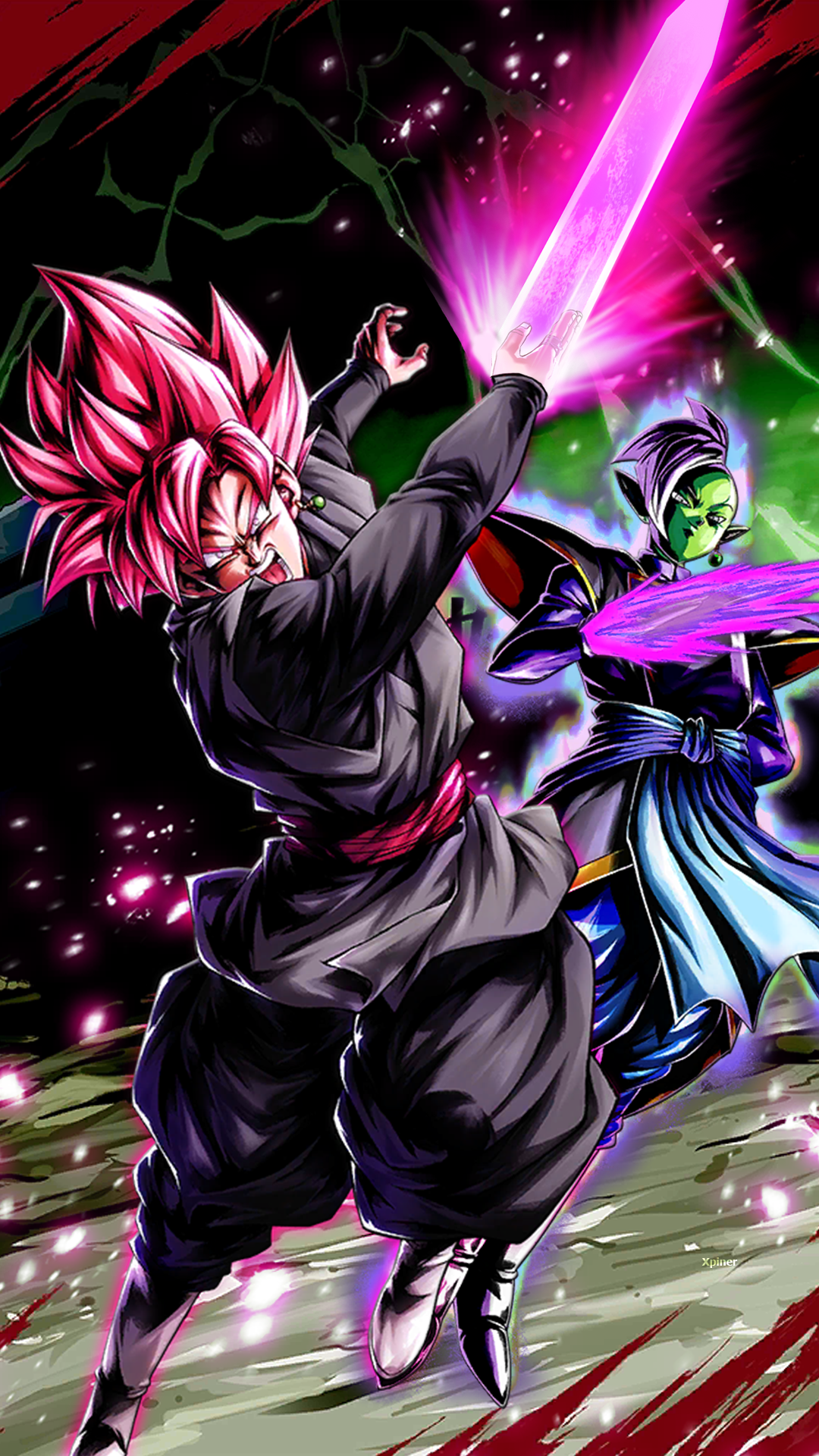 Goku Black SSJR and Zamasu From Dragon Ball Super