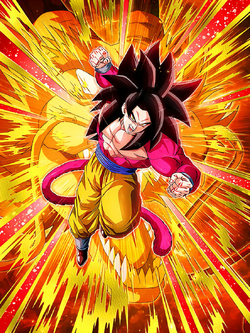 ssj4 goku doing dragon fist